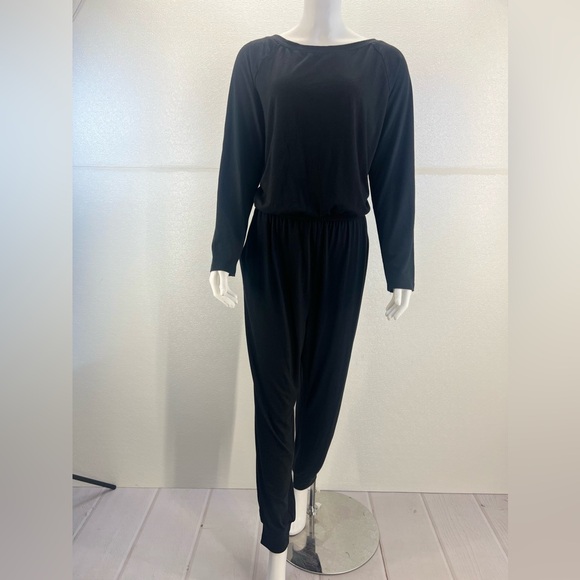 NWT Casual Long Sleeve Jumpsuit Crewneck One Off Shoulder Elastic Waist  SIZE XL - Picture 5 of 17